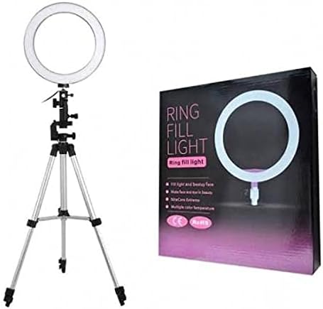 26cm Ring Light With Phone Holder & 3 Shades Of Colour For Videos Photography Studio & Lightining