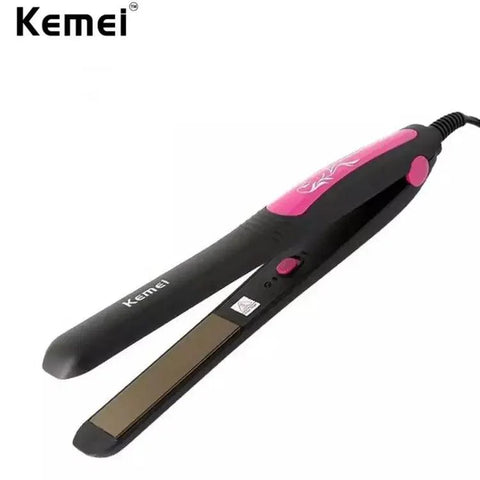 Professional Hair Straightener KM 328, 1-Inch Slim Ceramic Plates, Mini Flat Iron for Short Hair, Bangs & Precision Styling, Fast Heat Up, Adjustable Temperature