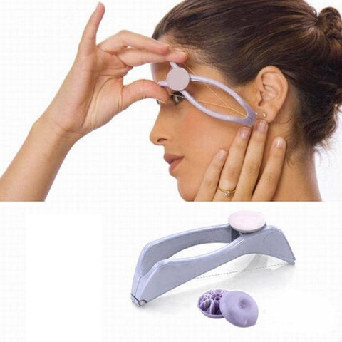 Slique Women Hair Removal Epilator Mini Facial Hair Remover Spring Threading Face Defeatherer for Cheeks Eyebrow DIY Makeup Beauty Tool